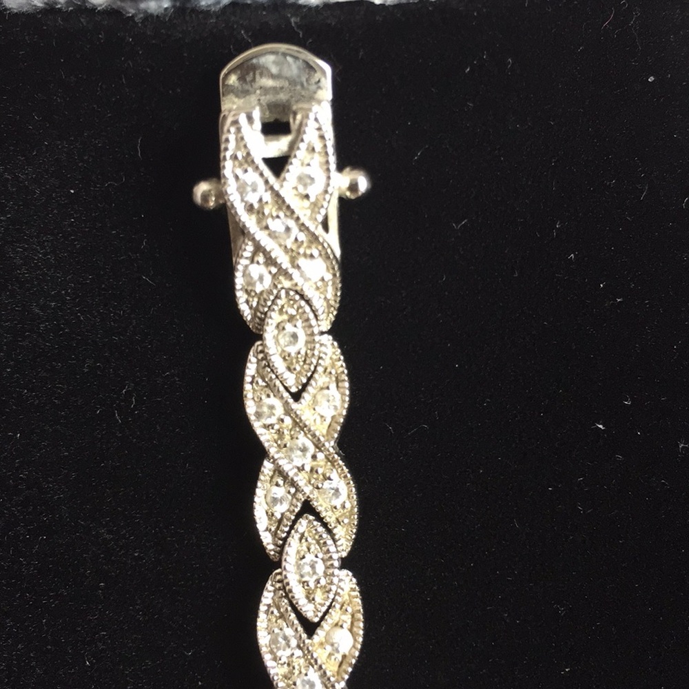 Beautiful sterling silver Rhinestone bracelet - Picture 2 of 5